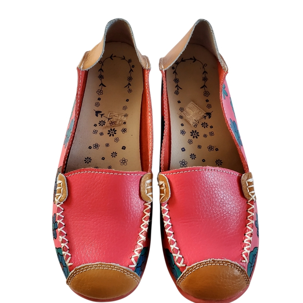 Colorful Floral Women's Loafers Size EU 39 US 8.5-9 - Picture 2 of 8